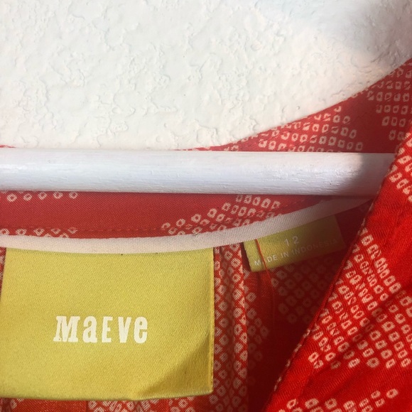 Maeve by Anthropologie Orange/ White Size 12. - Picture 3 of 4